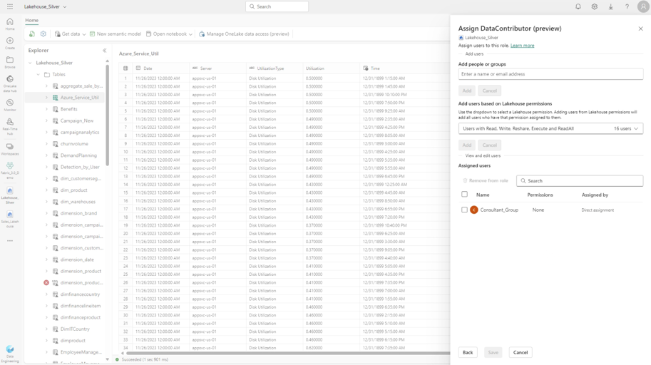 Assigning Data Access Roles in a Fabric Lakehouse