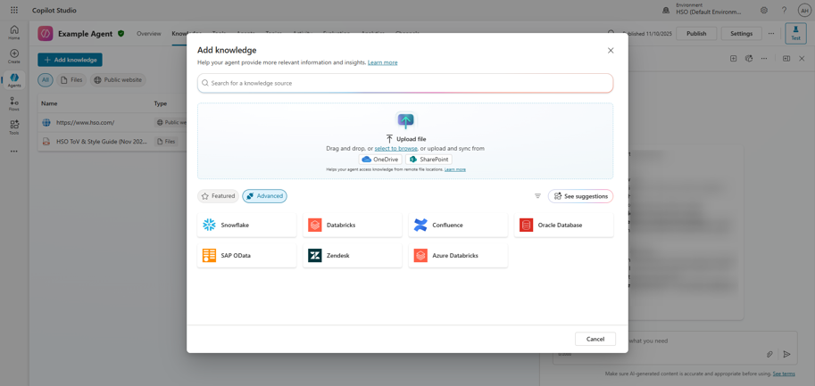Microsoft Copilot Studio - Adding more external knowledge