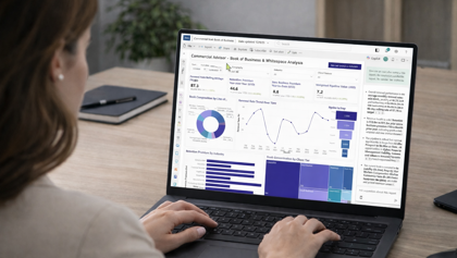 Woman at Desk Reviewing Insurance AI Accelerator