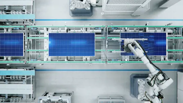 Manufacturing line with machinery. Manufacturing line with machinery.