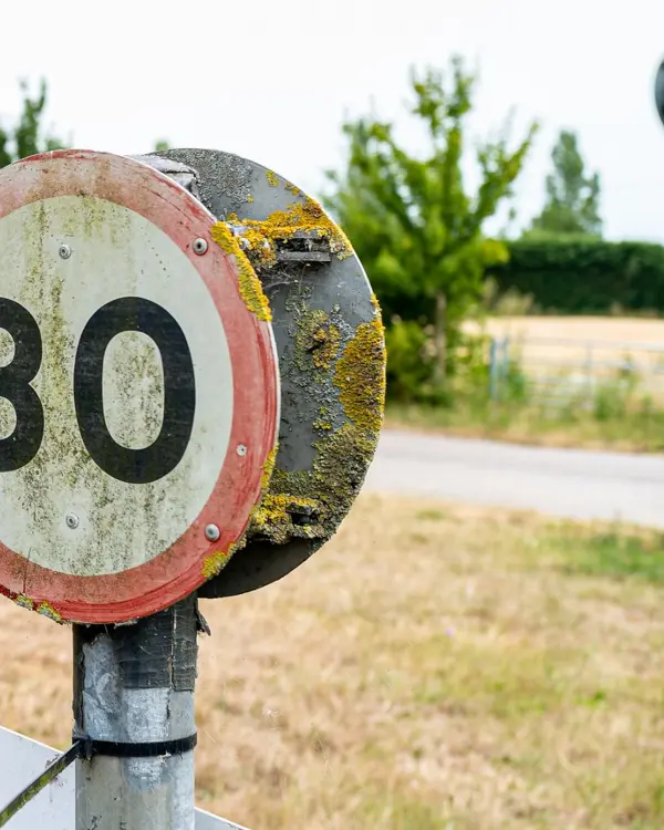 A rusty speed limit sign A rusty speed limit sign